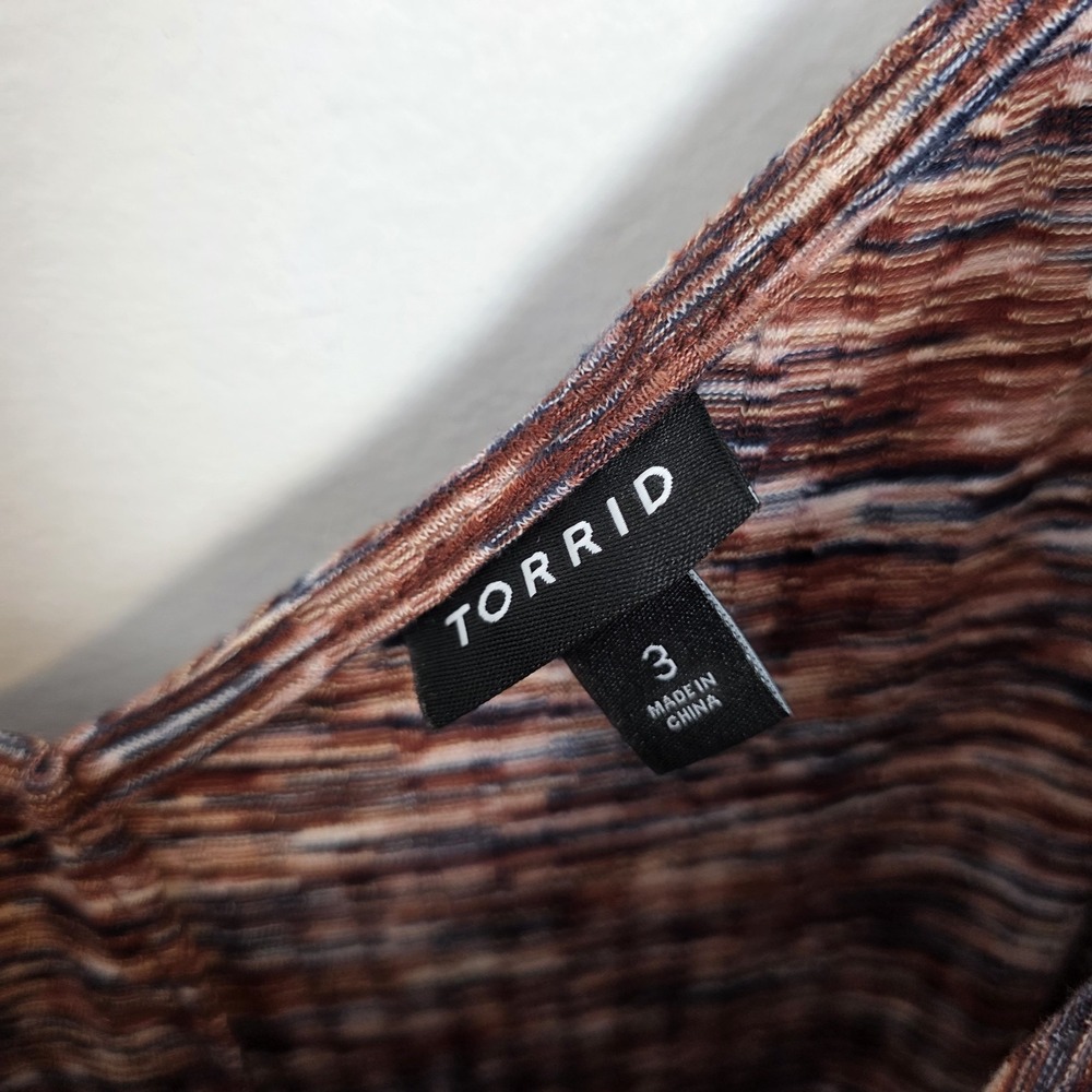 TORRID Multicolor Knit Lightweight Spacedye Casual Tank Midi‎ Dress Size 3X - Picture 5 of 11